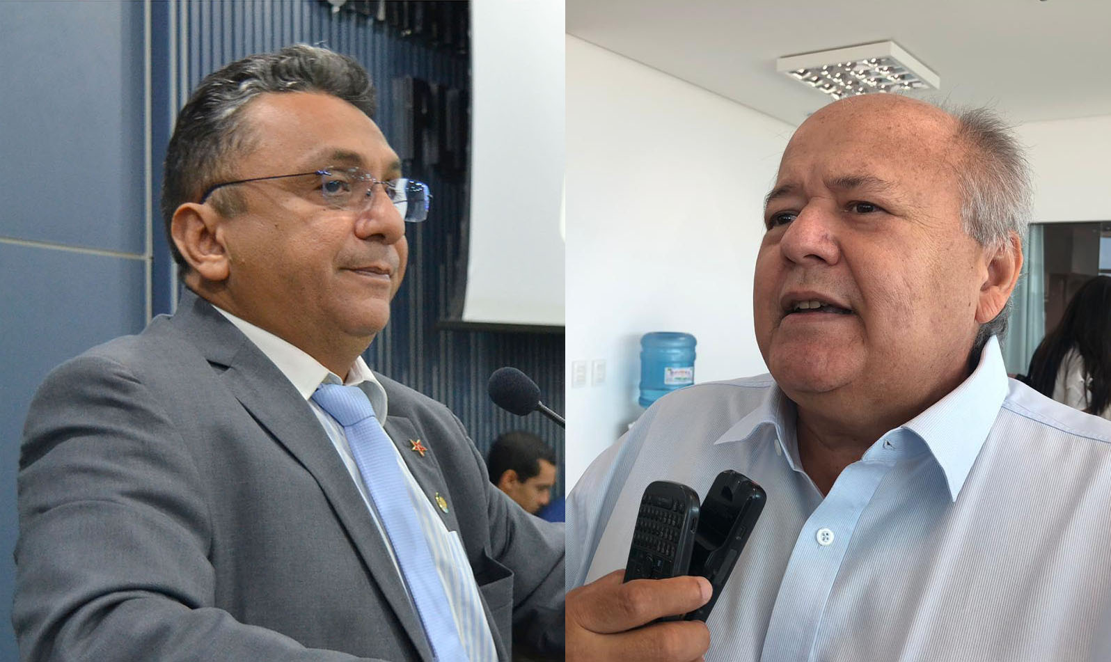 Vereador Dudu (PT) e o presidente da FMS, Charles Silveira
